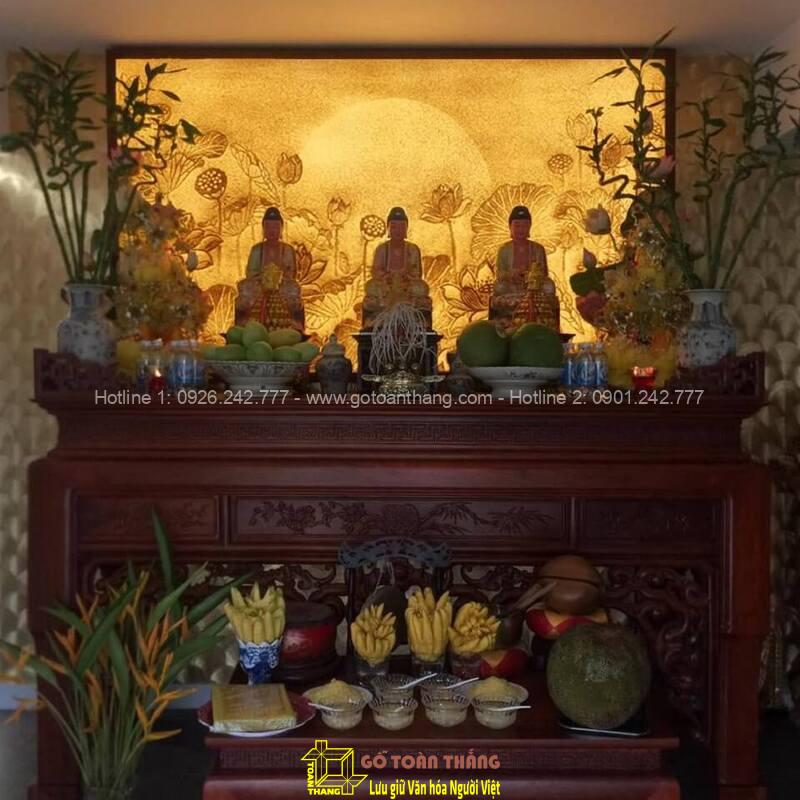 Các vật dụng trên Bàn thờ Phật nên bày trí đầy đủ